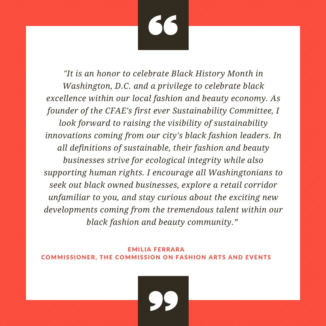 cfae_dc's tweet image. What does Black History Month mean to the Commission on Fashion Arts and Events?