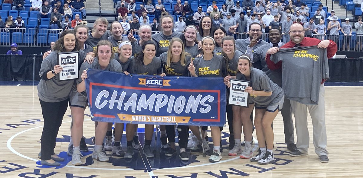 kcacsports's tweet photo. Congratulations to your 2022 KCAC Women's Basketball conference tournament champions, @SterlingCSports! #KCACwbb #RoadToHartman 

@KansasPregame @KansasSportsNet @OklaSports_Joey @NAIA @NAIAWomensHoops @hartmanarena https://t.co/9W3sXEZu7p