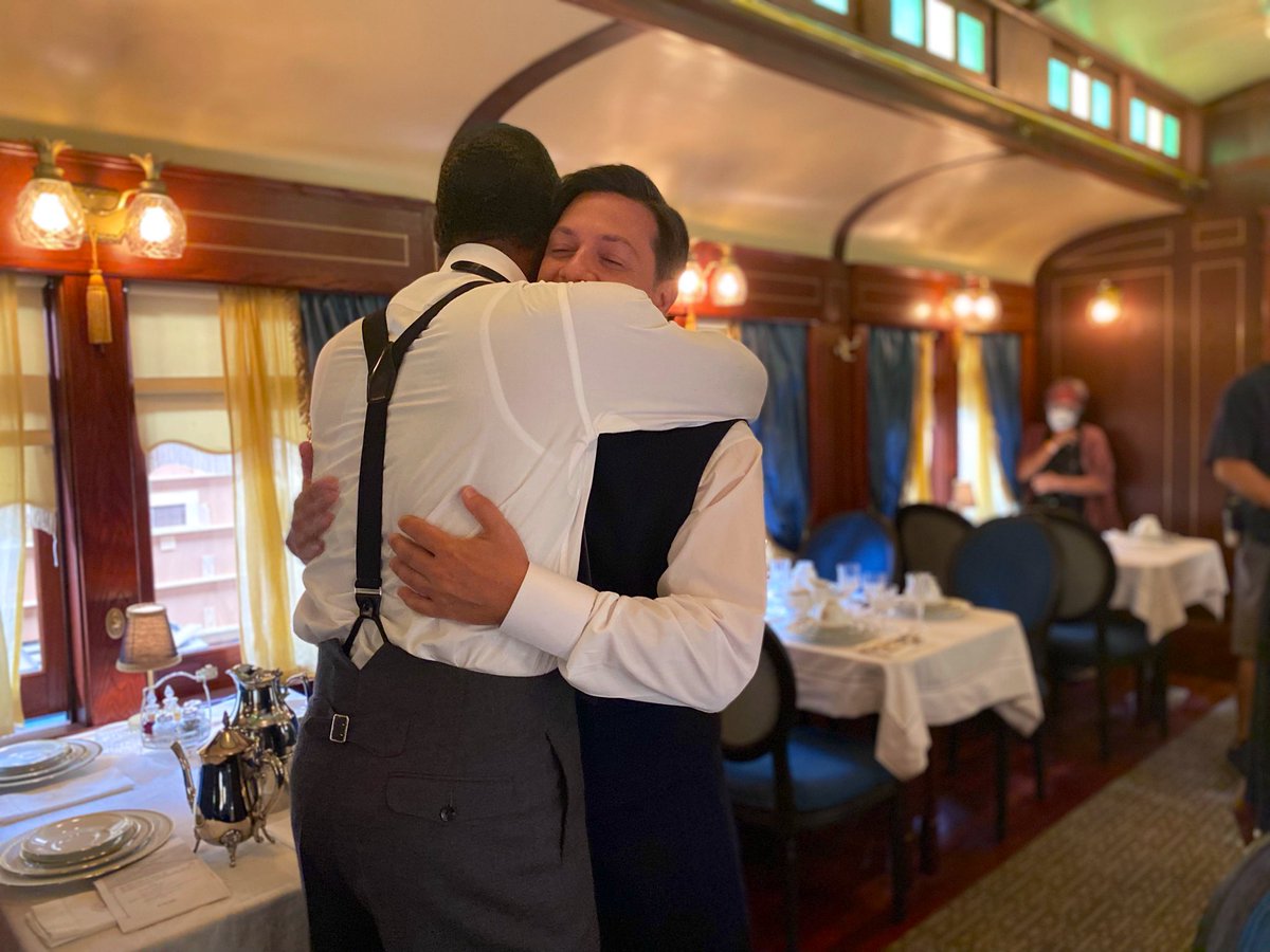 superblackgirl's tweet image. This was the first time our fellow @ThePorterSeries creators @ap4life7 and #BruceRamsay were on set together, in uniform, on the train. A dream realized, and a beautiful sight to see 😍  #ThePorter