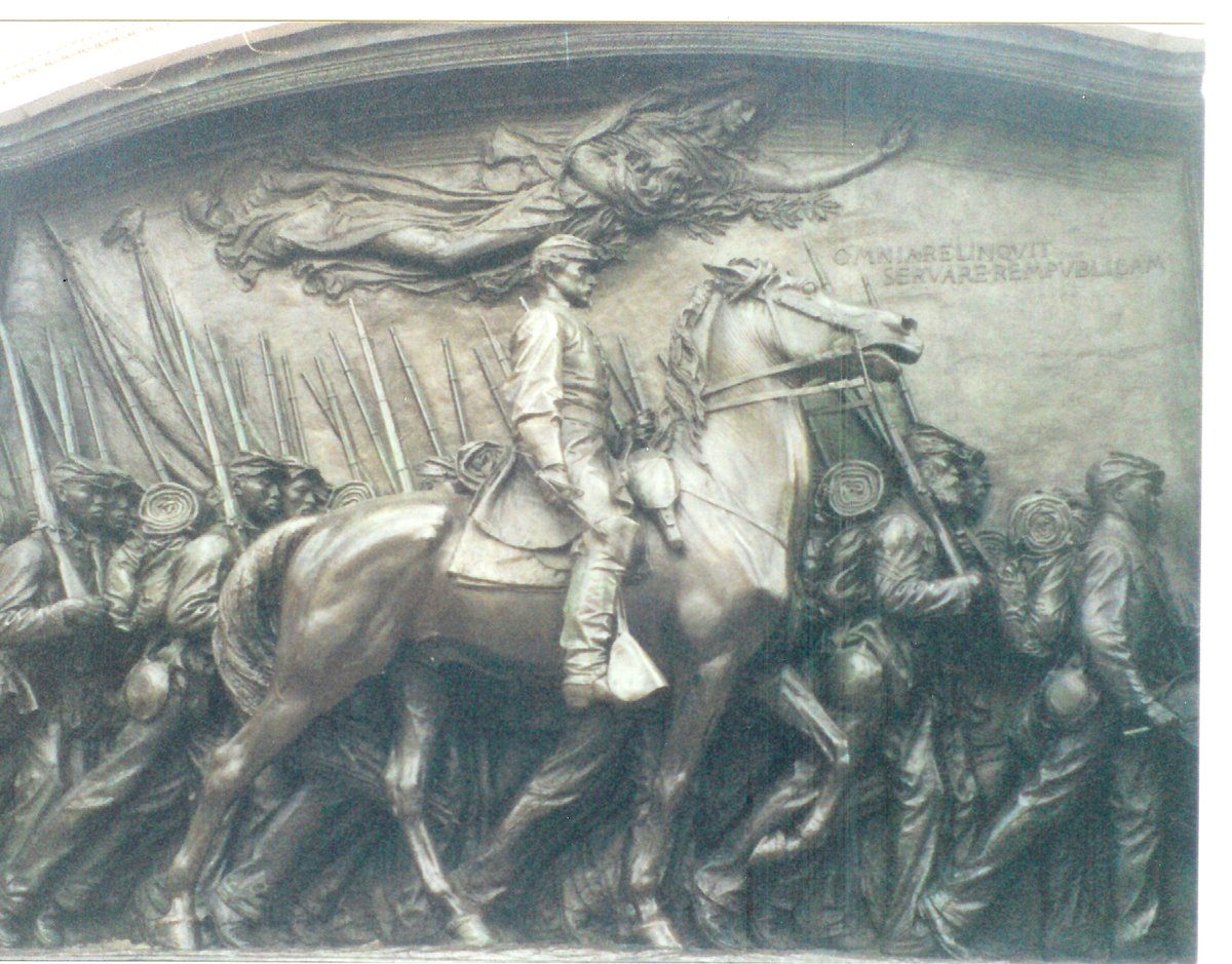 TheBostonIrish's tweet photo. Sculptor Augustus Saint-Gaudens represents a perfect seque from #BlackHistoryMonth to #IrishHeritageMonth. Born on March 1, 1848 in #Dublin #ireland, he emigrated to Boston at 6 months old + 49 years later unveiled his #ShawMemorial homage to #54thMA.    
https://t.co/mI4xBaWffi https://t.co/9o9Hhn9HZQ