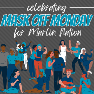 battenstuengage's tweet photo. Our Emergency Response Team shared earlier this evening: "effective immediately, the University is moving to a mask-optional status for all individuals who are fully vaccinated with the booster." Let's celebrate, Marlins! https://t.co/uopINXB3nS