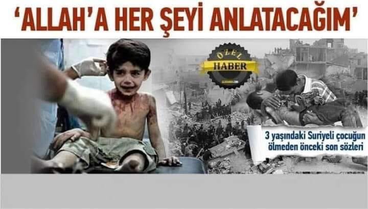 "Ölmek istemiyorum." diyen Ukraynalı masumu herkes duyduda;"Sizi Allaha şikayet edeceğim."diyeni duymadi....