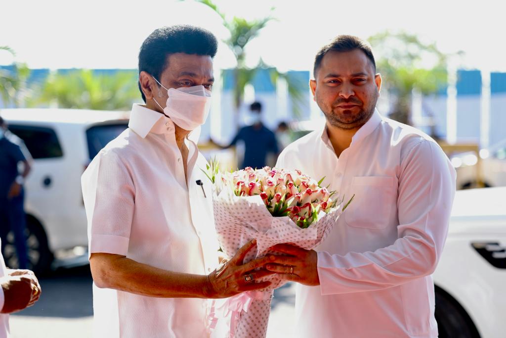 TeamTejashwi's tweet photo. Birthday greetings to Thiru @mkstalin Ji! May God bless you with good health, happiness &amp; success! #HBDTNCM https://t.co/mRtaCJLVKp