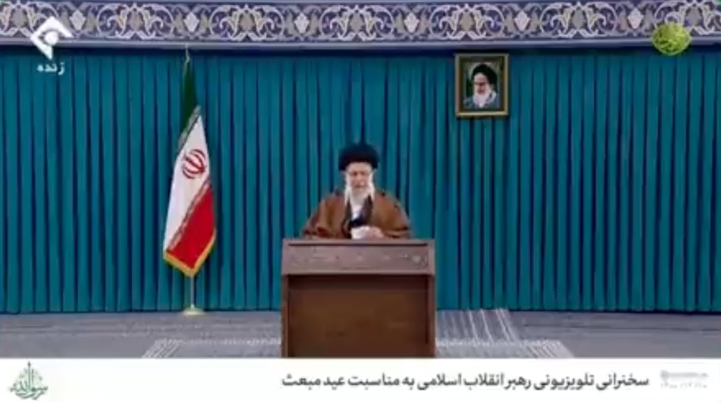 CarmiOmer's tweet photo. Khamenei discussed #Ukraine in today’s speech, reiterating the regime’s official narrative that the roots of the conflict lies in US and Western actions, and that the confidence in the US is nothing but a mirage.
He didn’t reference JCPOA or #ViennaTalks though 👇🏻 https://t.co/ZuGd8IZVri