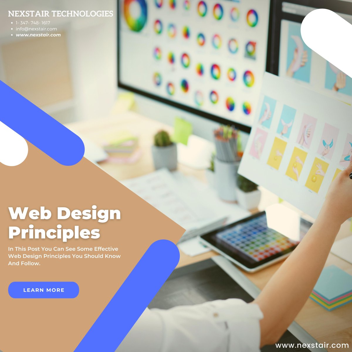 Nexstair's tweet image. What Are Some Useful & Effective Web Design Principles?
Here Are Some Effective Web Design Principles You Should Know And Follow.
For Complete Details Visit : nexstair.com/2022-professio… #WebDesignPrinciples #WebDevelopmentPrinciples
