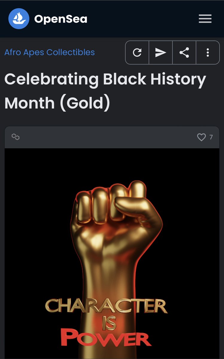 afro_apes's tweet photo. Yesterday, Afro Apes gave away FREE NFTs to our Origin & Access Mask holders in honor of #BlackHistoryMonthย .
Character is Power โ๐ฟโ๐พ
Checkout our Collectibles: https://t.co/KsGetEp3QZ โจ
#NFTCollection #NFTCommunity #NFT https://t.co/4d0aNoD572