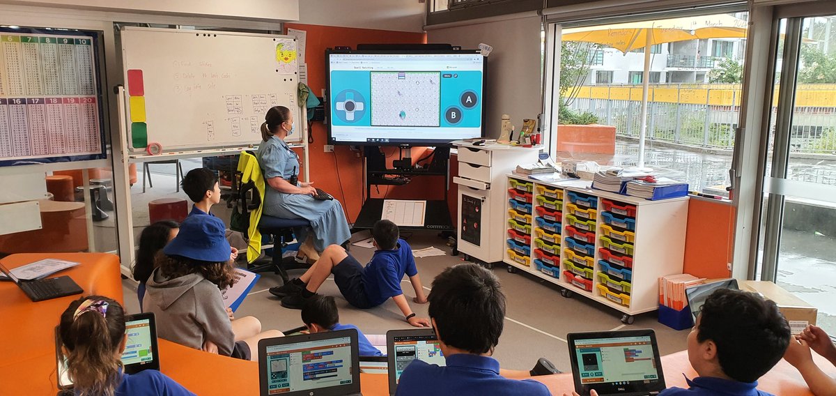 Students in Stage 3 showcasing their coded games. Tried and tested by our school principal. @mrsparry_UPS @ultimoPS