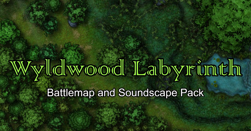 Roll4Music's tweet photo. This month, we're giving away 22 copies of our Wyldwood Labyrinth #TTRPG Battlemap and Soundscape Pack!

- 30x36 Battlemap!
- Day and Night Map Variants!
- 3 Minute Long Loopable Musical Soundscape!

Grab your copy below for FREE! Available while supplies last!