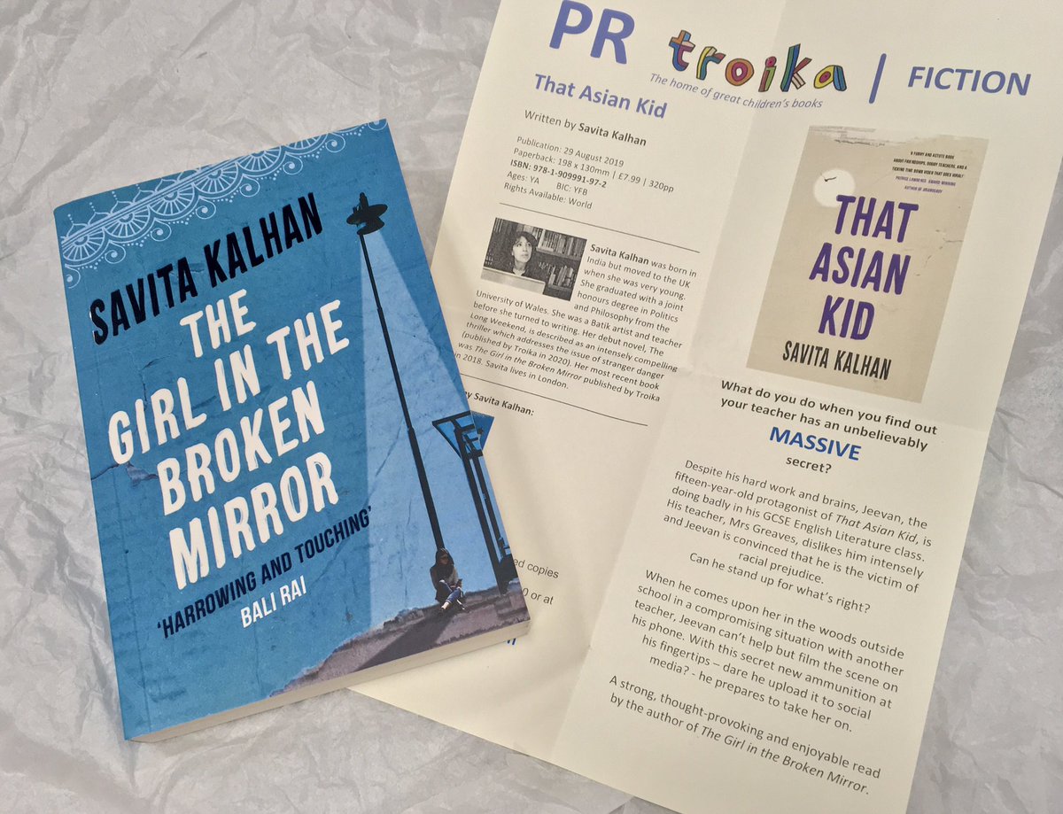 Thank you to the wonderful writer @savitakalhan for the copy of The Girl in the Broken Mirror - we can’t wait to read it @OldfieldSchool #books #library #comingofagenovel #cultures #hope @TroikaBooks