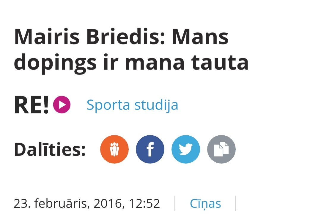 LaurisReiniks's tweet image. Dopinga piegāde ir apturēta. Turpmāk paša spēkiem būs jācīnās.