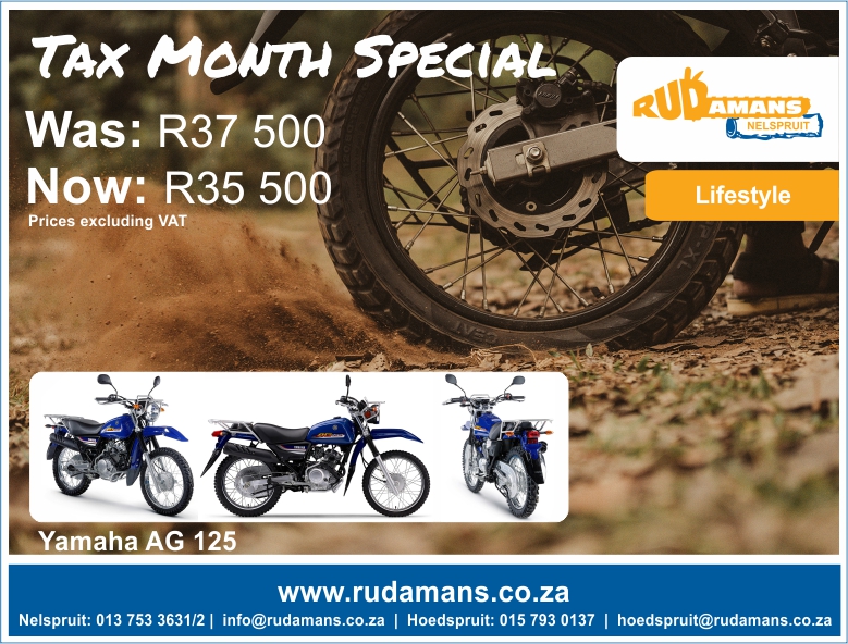 Rudamans Nelspruit on Twitter "Tax Month Special Yamaha AG125 https