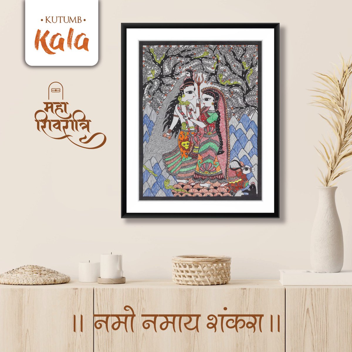 KutumbK's tweet photo. Maha Shivratri is a major celebration celebrating the union of Shiva and Parvati. While Lord Shiva represents Purusha, or consciousness, Maa Parvati represents Prakriti, or nature. The confluence of mind and energy fosters creation. 

Link: https://t.co/qBEln5CyyV

#kutumbkala https://t.co/uZgcE3AJmQ