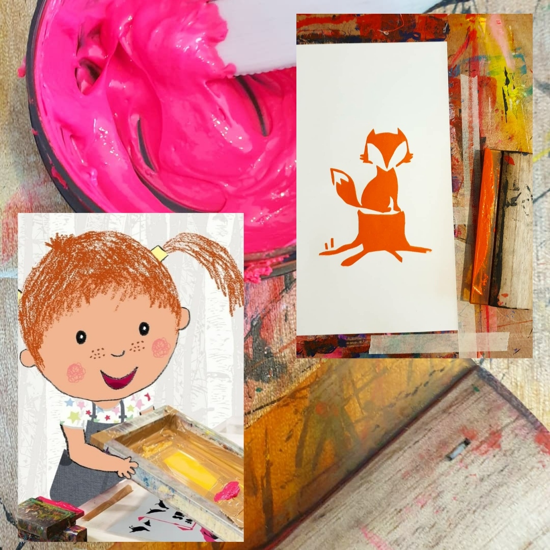 Today's the day - the start of @joannehawker #marchmeetthemaker and the prompt is You &amp; Your Work, so hello! I'm Ginger, a screenprinter/illustrator working in South London, and I create products that are (hopefully!) fun and colourful! 

#meetthemaker #marchmeetthemaker2022