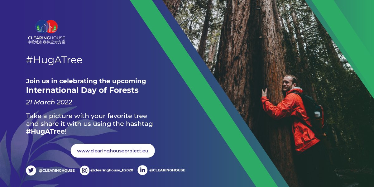 📢Join us in celebrating the #InternationalDayOfForests on 21 March 2022!

🌳 Over the next 3 weeks, we will share images &  facts to celebrate urban #trees as #Naturebasedsolutions.

👉Participate by posting your own pics or facts with the hashtag #HugATree! 📱📸