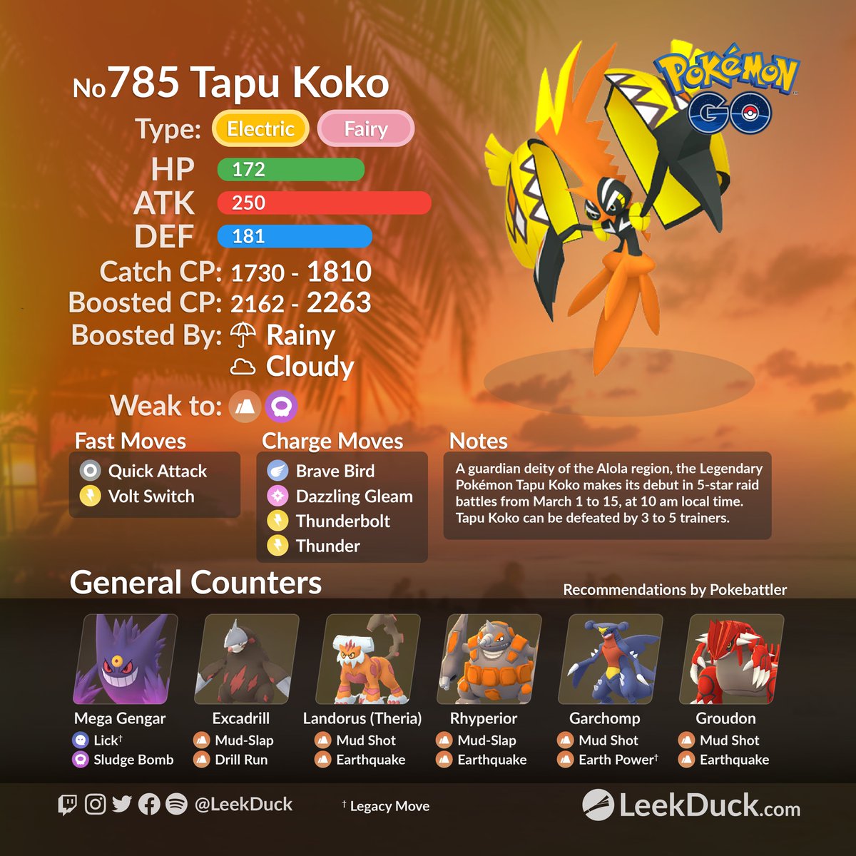 Groudon in 5-star Raid Battles - Leek Duck