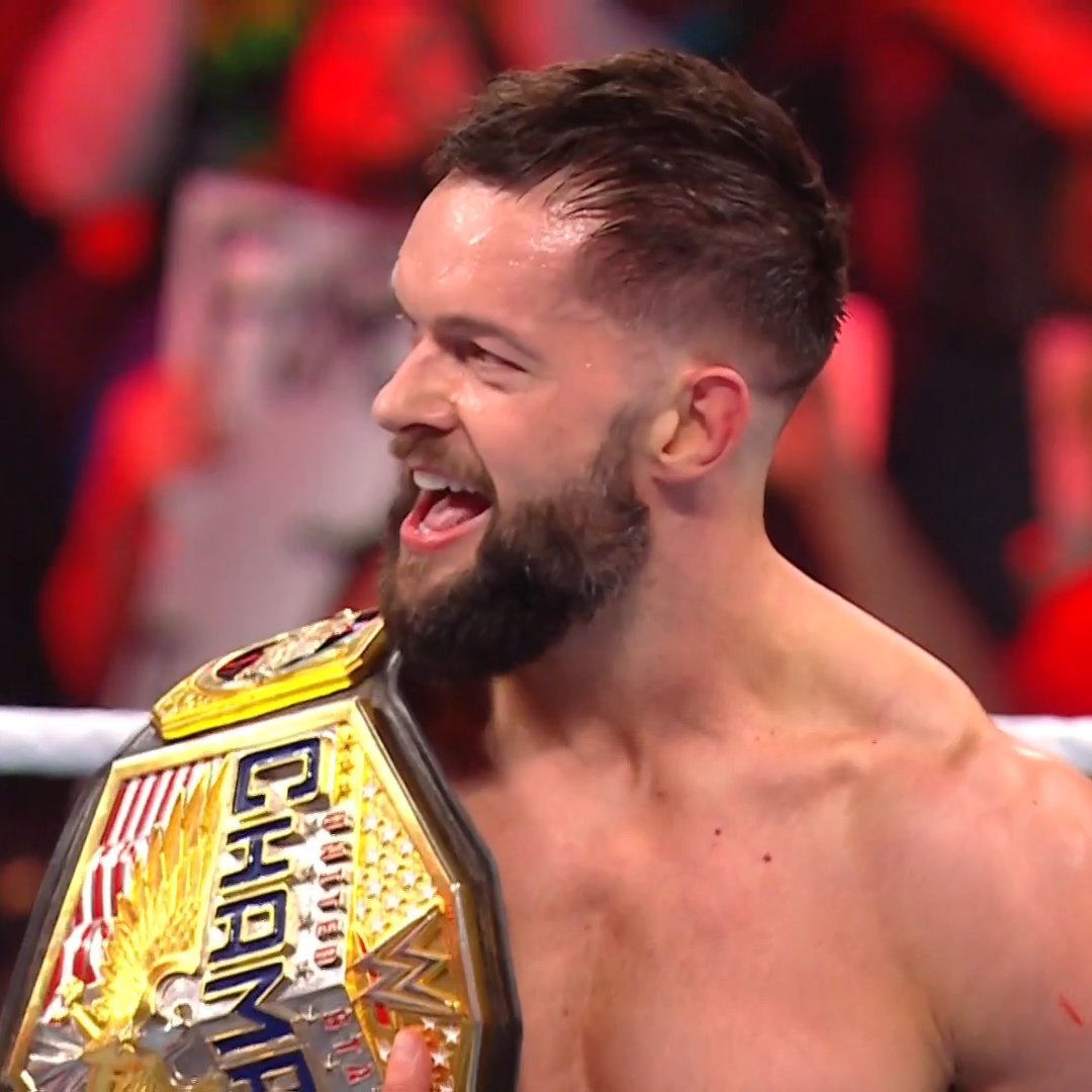 We have a NEW #USChampion!!!!!!!!!! @FinnBalor has done it on #WWERaw!