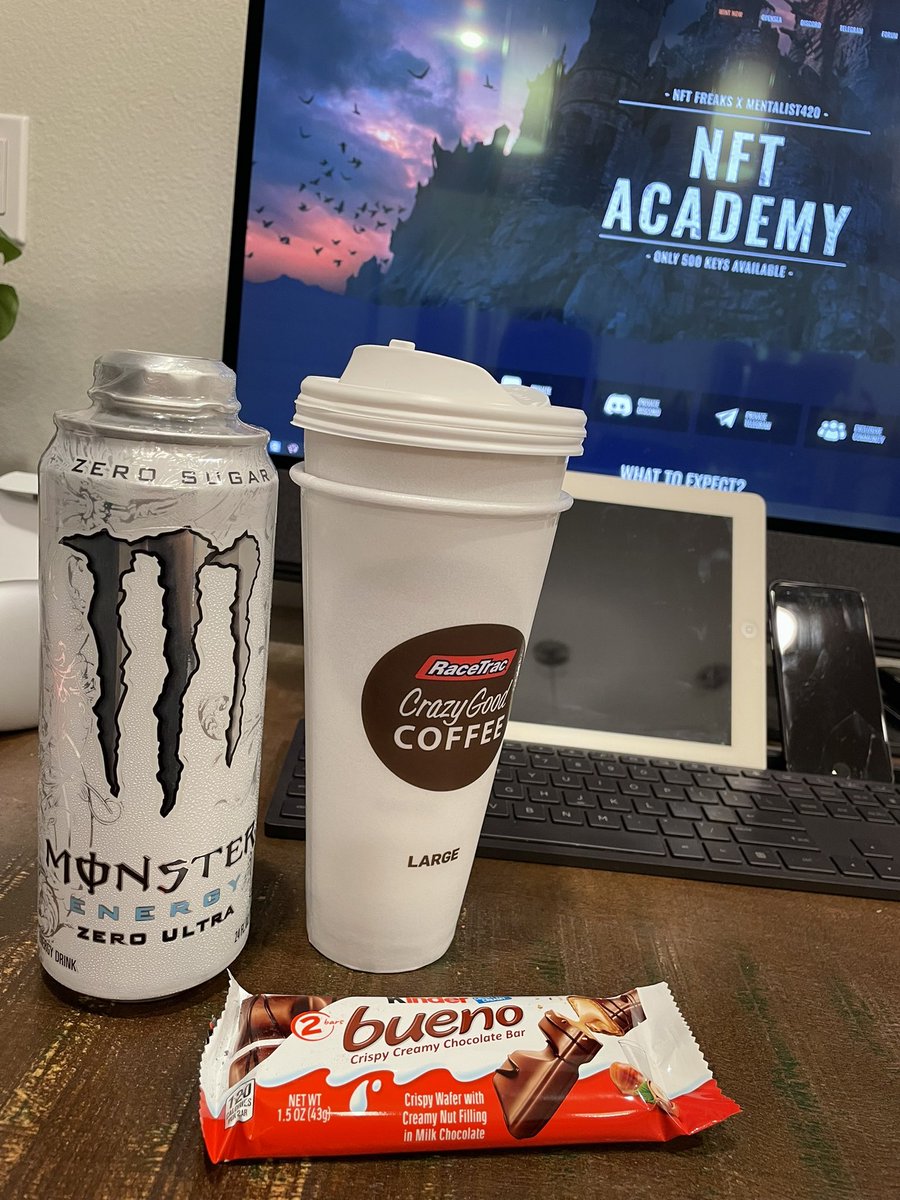 The necessities ☕️⚡️🍫