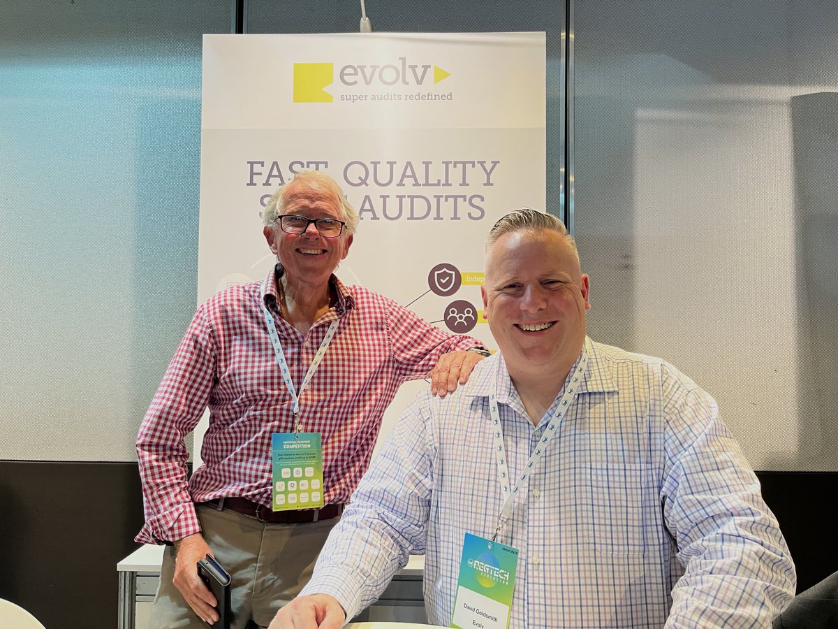 Great to be back out at conferences again with ⁦<a href="/evolv_super/">Evolv Super Audit</a>⁩ Well done ⁦<a href="/BGLRegTech/">BGL REGTECH</a>⁩ - looking forward to seeing you in Adelaide