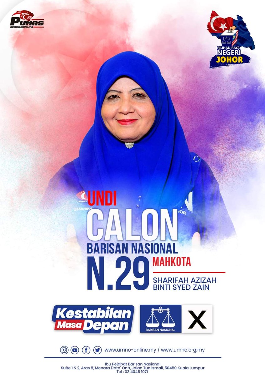 Calon BN bagi DUN N.28 Mengkibol dan N.29 Mahkota.

#jompilihBN #kitaundidacing