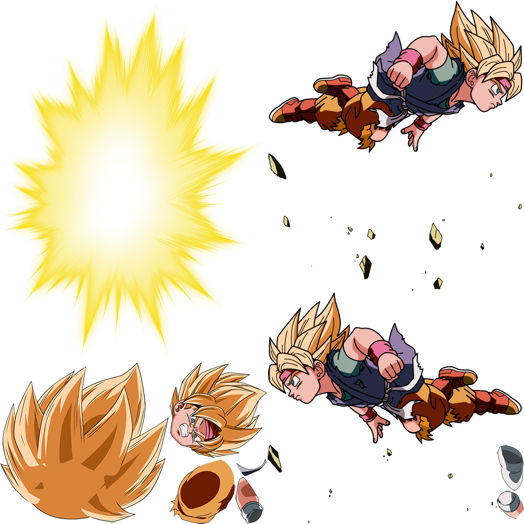 Gotenks Trunks Goku Vegeta, goku, dragon, sunflower png