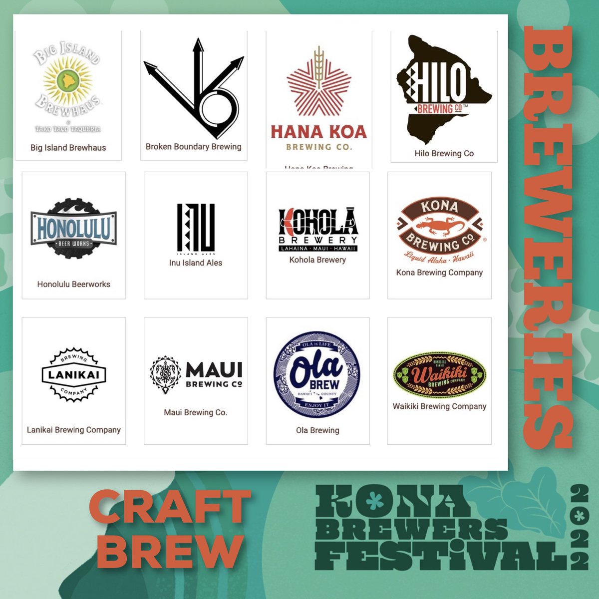 The #konabrewfest beer line up for 2022! #hawaiibeer #alohabeer