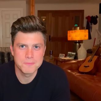 Colin Jost is so sneaky. He always looks like he's got a dirty little secret but he won't tell youu https://t.co/863Mte5IDu