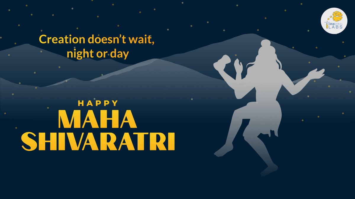 ThinkeringLabs's tweet photo. Let this divine dance of #creation fuel all thought and inspire #innovation on this auspicious day. Happy #MahaShivaratri! 

#Shivaratri #Create #Share https://t.co/5Tef1BfvQH