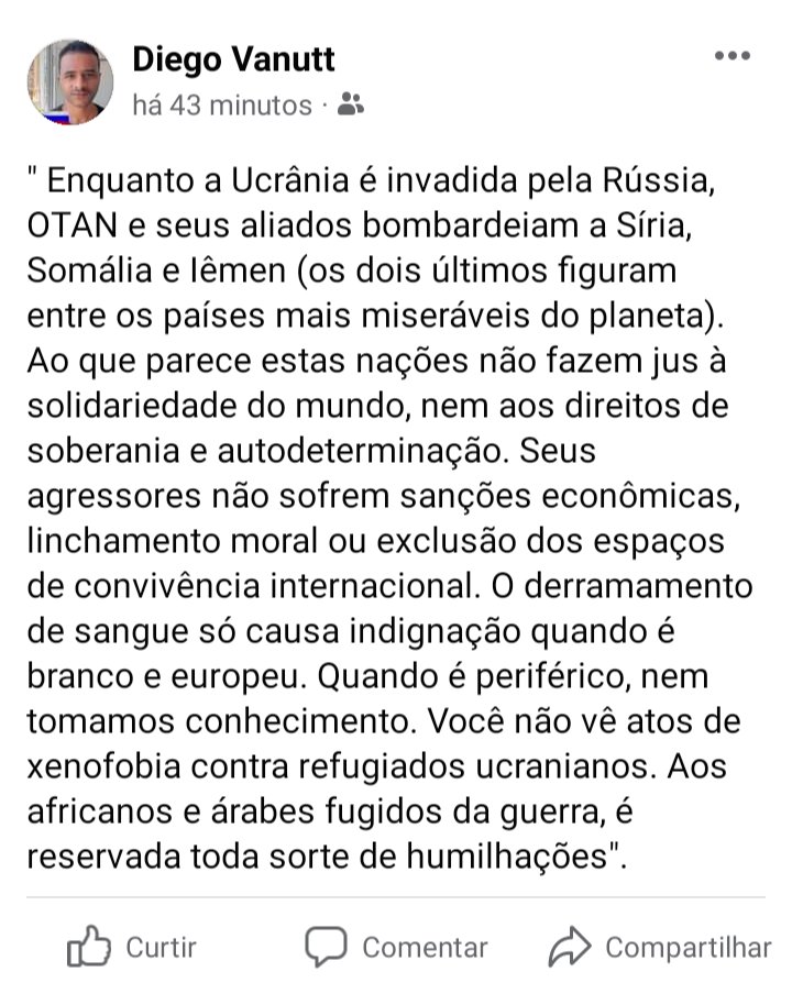 VanuttDG's tweet photo. Empatia Seletiva Ocidental.
#Ucrania #Russia #EUA https://t.co/KmDjVA5avA