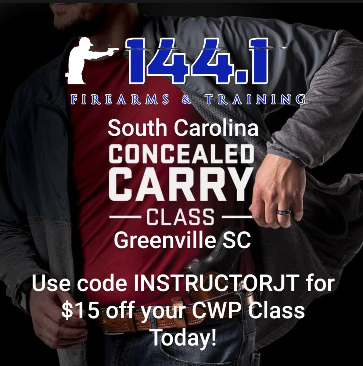 Instructor_JT's tweet photo. SC Concealed Carry Permit Classes in Greenville SC!
Dates include
March 12th
April 2nd (Ladies only)
April 16th
Cost is only $60 with code INSTRUCTORJT
Sign up online at
https://t.co/wVF224zaHF
#gvlsc #GreenvilleSC #UpstateSC #FirearmsTraining https://t.co/JFTEESxYLM
