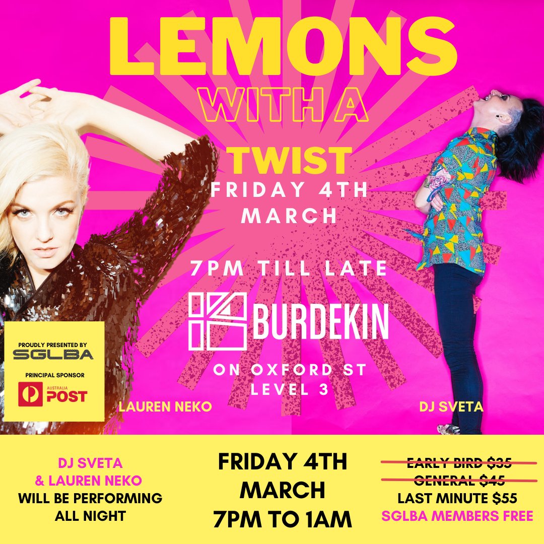 LEMONS with a TWIST . Last chance to secure tickets to next Friday's Lemons... . Click Here to purchase bit.ly/3nhRePr