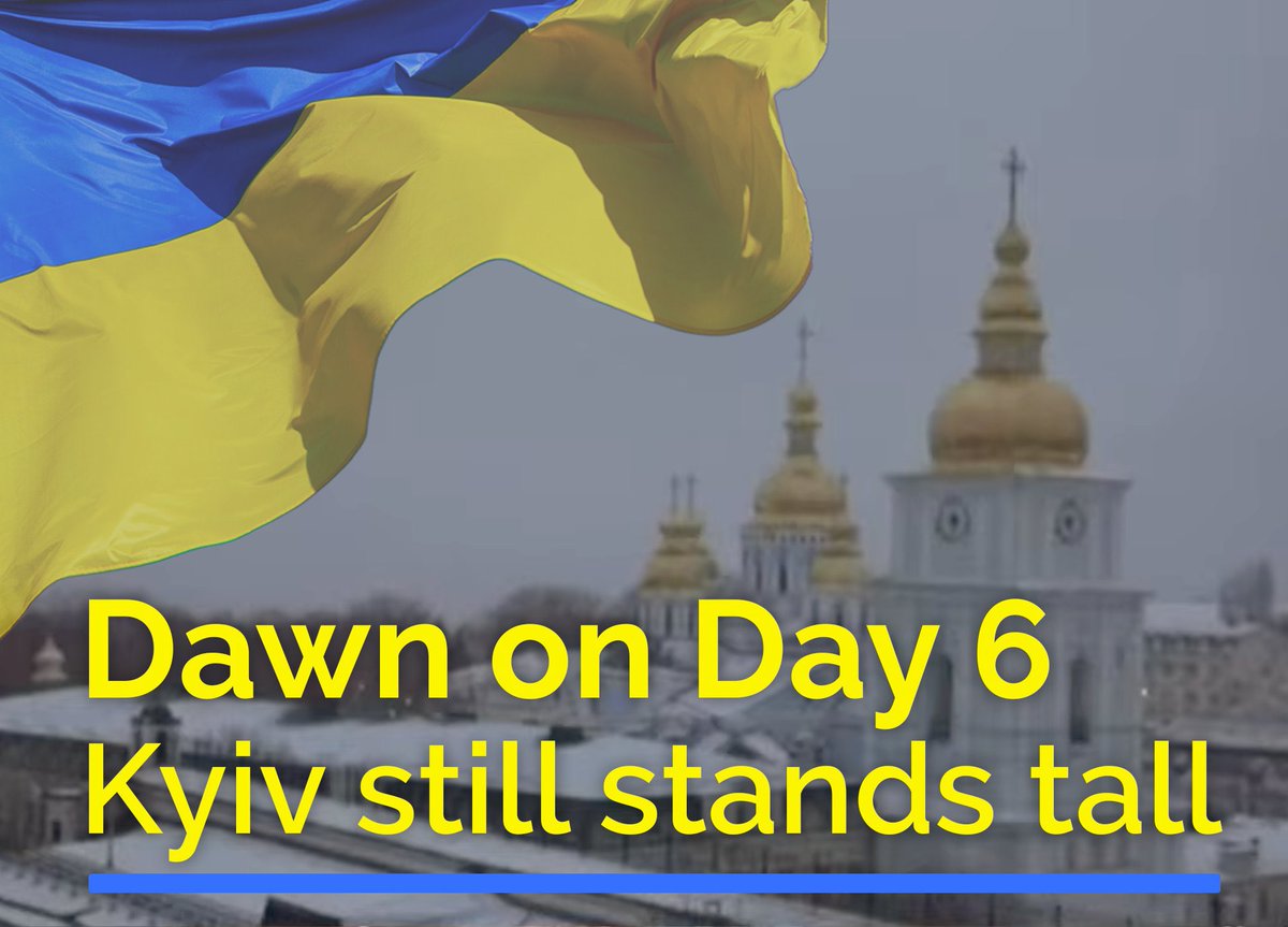 MikeCovaci's tweet image. #Kyiv made it through another night. The Russian army still looms large, as does the risk of seige and destruction. But, this morning, the city still stands tall. #Ukraine 🇺🇦