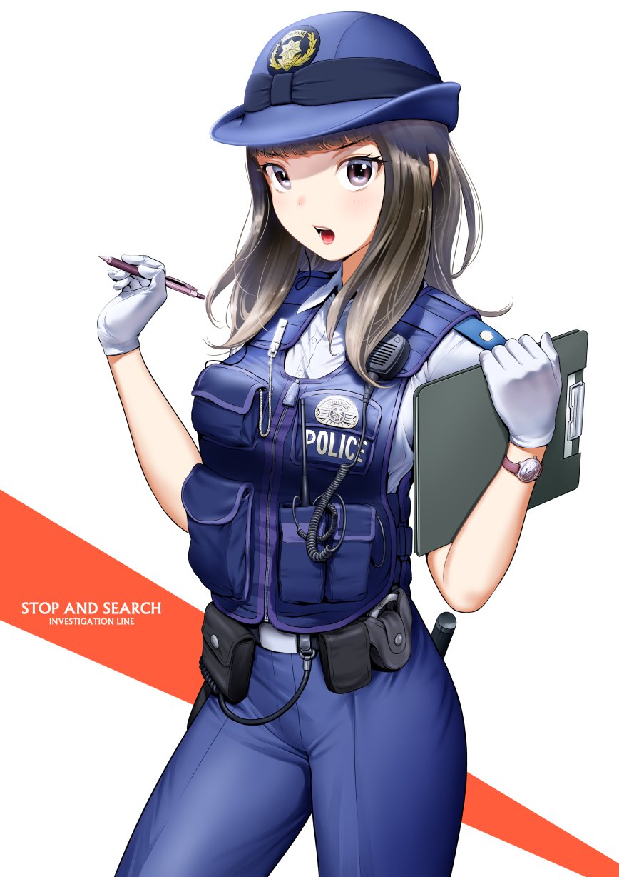 冬詩 Stop And Search オリジナルイラスト 女性警察官 T Co Wxp0zbixhp Twitter