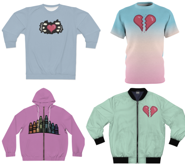 maddies_co's tweet photo. Loving the @DentedFeelsNFT project.
Personalized DentedFeels Merch coming soon to Maddie's. Here's a preview of what we're bringing to y'all.
#CrayonHeads
#DentedFeelsNFT 
#maddies
#merch https://t.co/pQQ3XjPFZM