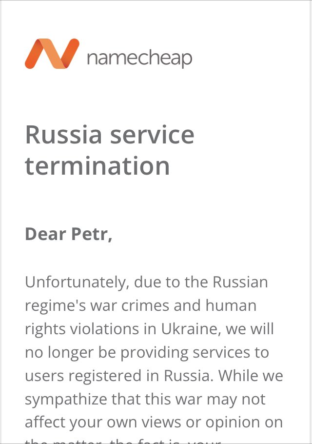 ptr_rzmv's tweet photo. Пришло письмо от ⁦@Namecheap⁩ https://t.co/kthJzDhx8r