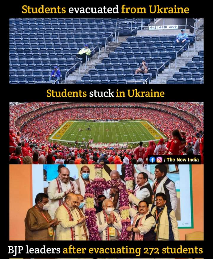 Vignesh_tmv's tweet image. Thousands of Indian Students who are still stranded at the Ukraine are clueless and facing tough times without food and water.

Instead of evacuating them, Modi Govt is busy in PR and gimmicks.

Modi&apos;s Gimmicks won&apos;t help anyone. He must act now.

#ModiActNow