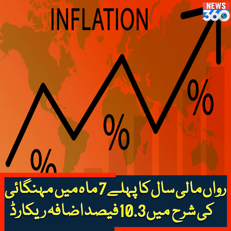 officialnews360's tweet photo. رواں مالی سال کے پہلے 7 ماہ میں مہنگائی کی شرح میں 10.3 فیصد اضافہ ریکارڈ
مزید پڑھیے:https://t.co/yQwBABQXxG
#News360 #InflationRises #Finance #Ministry