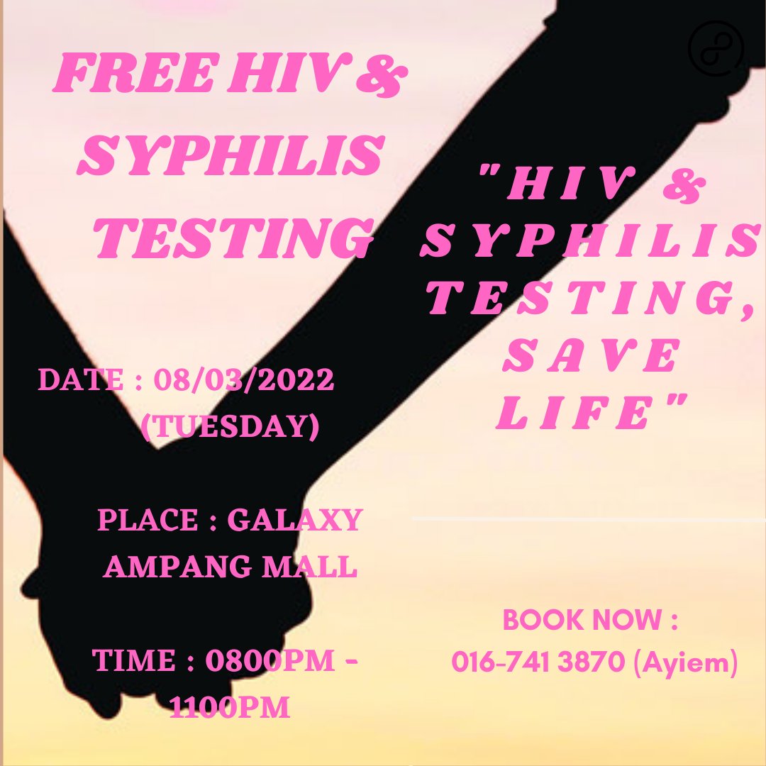 owkajang's tweet image. Hi Guys. Slot for Tuesday (08/03/2022). Klik link whatsapp ni cepat.
mywa.link/hivfreetesting
08:00 - ✅
08:30 - ✅
09:00 - ✅
09:30 -✅
10:00 - ✅
10:30 - ✅
11:00 -✅
:
#HivTesting #SyphilisTesting #FreeTesting #HivTestSaveLife #PIMM #Ayiem #Cheras #Ampang