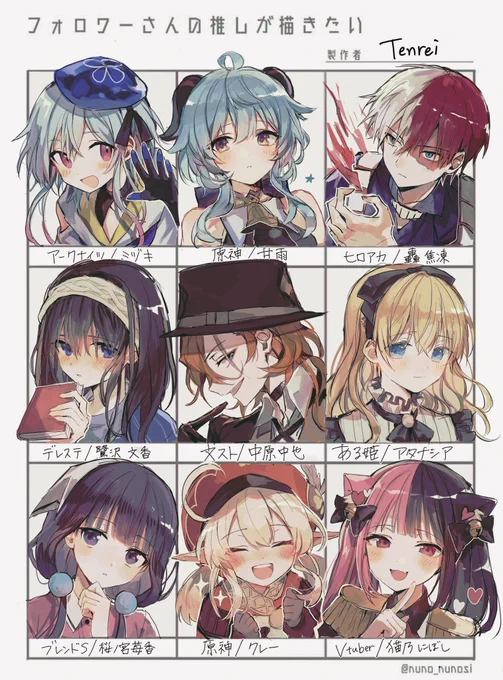 #フォロワーさんの推しが描きたい 
ありがとうございました! 