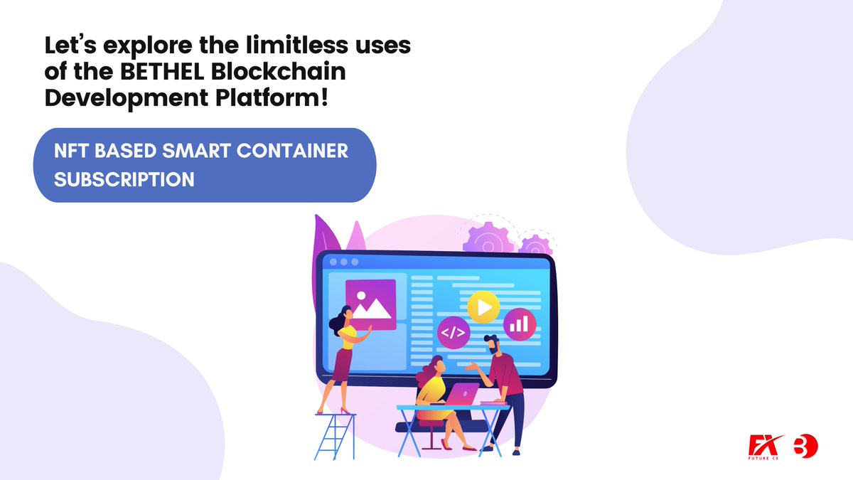 CxFuture's tweet photo. #BETHEL #Blockchain Development Platform comes with limitless uses; a remarkable one is that it comes with a #NFT (Non-Fungible Token) based Smart Container Subscription. Sign up to start your BETHEL journey! https://t.co/DgnLnHqDWE  

#FutureCX #DecentralizedStorage https://t.co/b42MobJayi