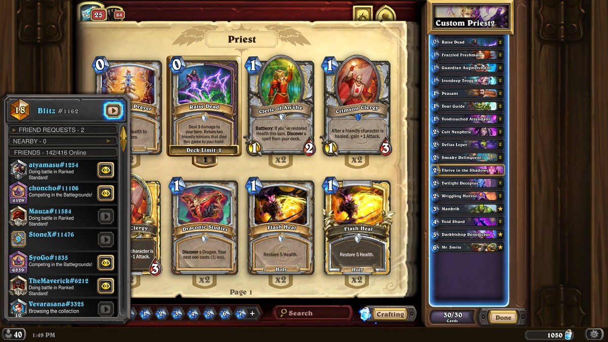 Blitz_HS_'s tweet photo. Been having some fun playing hearthstone again and got early legend on Asia with this semi budget shadow priest list :) https://t.co/dAaoOsQUFe