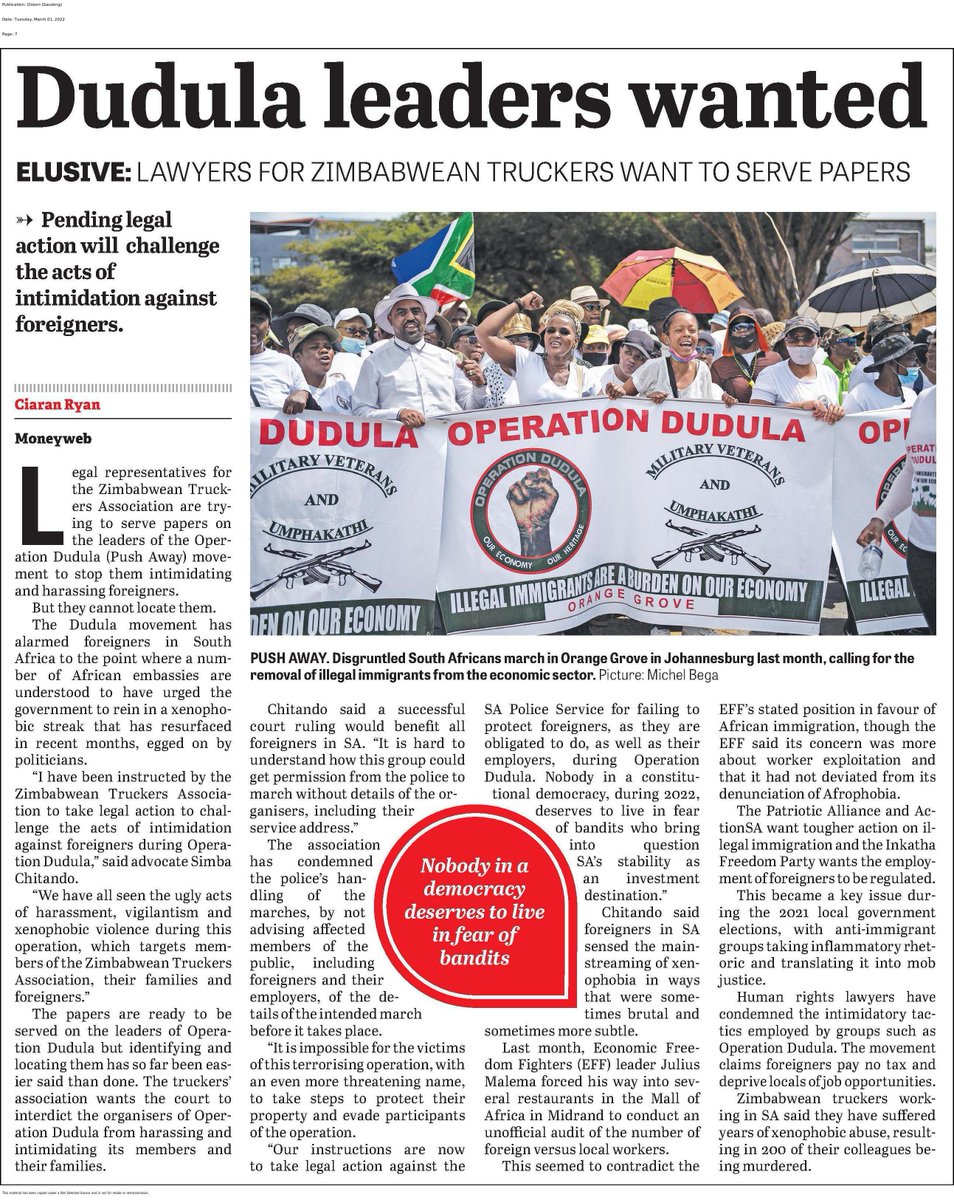HermanMashaba's tweet photo. My free and genuine advise to the Lawyers for Zimbabweans is to use these scares resources to take ZANU-PF to international bodies for Human Rights violations of their people. South Africans are not their problem. https://t.co/Rr0WyWDtXI