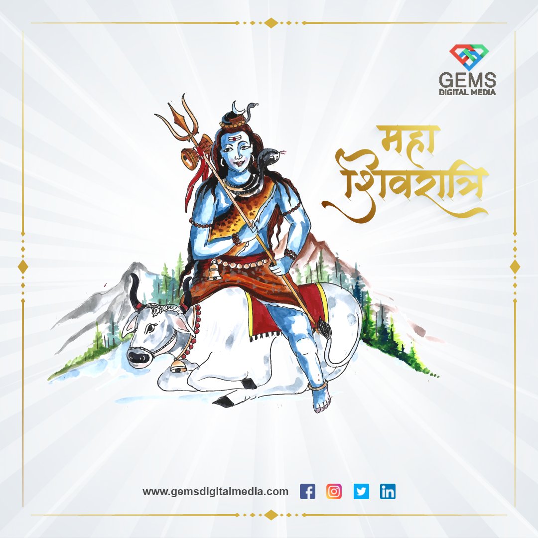 GemsDigital_IN's tweet photo. Gems Digital Media wishing you a Very Happy Maha Shivratri !!

May God bless you with Good Health, Happiness and Prosperity !

Om Namah Shivay !! https://t.co/gwiX74VqAW