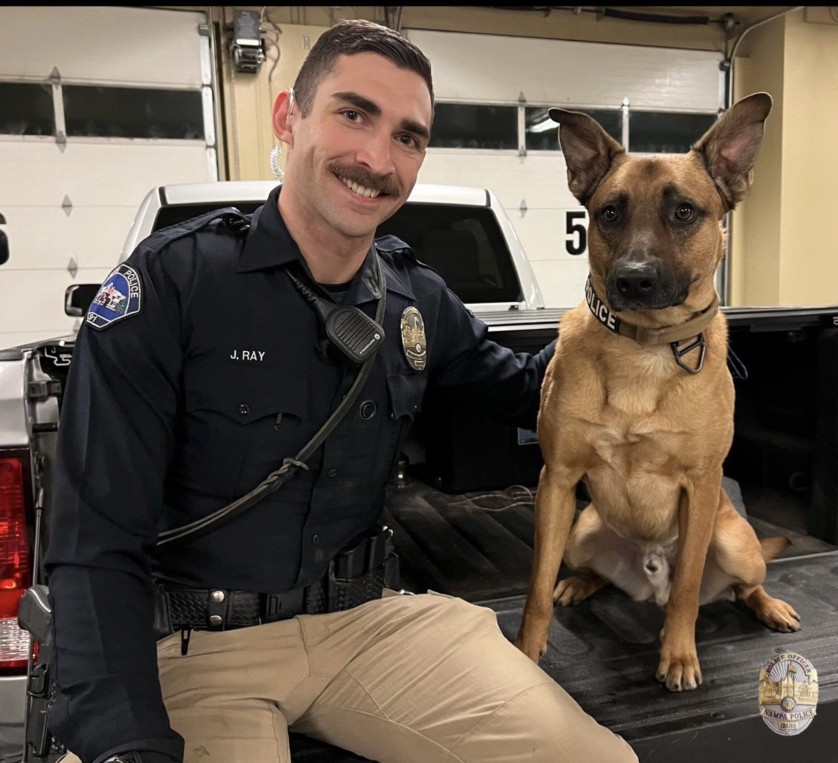 NampaPolice1's tweet photo. Thanks for riding along tonight.
K-9 Stryker and Officer Jack Ray have a little bit of time left before they wrap up their shift, but for our #TweetAlong, we’ll say Good Night!
We are here if you need us, Nampa.
#NPDVRA #StrykerTweetAlong #TweetAlongwith394 #SweetDreams 🐾 https://t.co/nzsjEHGPpn