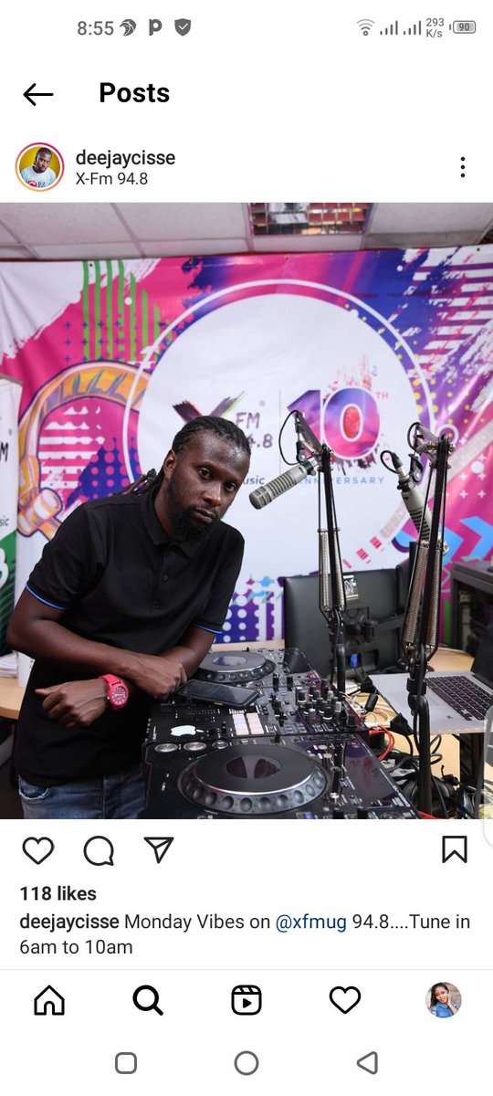 Big up Deejay Cisse for da trap Tuesday mix and happy 😁 new month to X fm family 🙏👏🎉