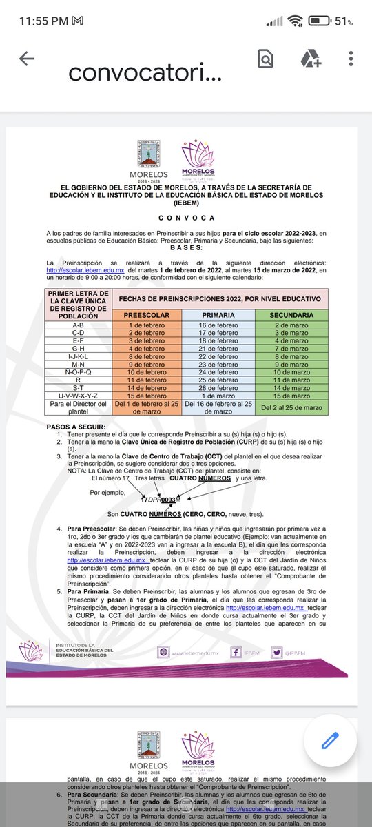 CD_ZUNIGA's tweet photo. @IEBEM como puedo preinscribir a mi hija si solo aparece en su página un PDF y luego una imagen que no pasa de ahi? No abre los link y en la imagen aparece http y me manda directo a htpps? https://t.co/pEMZj5yxIh