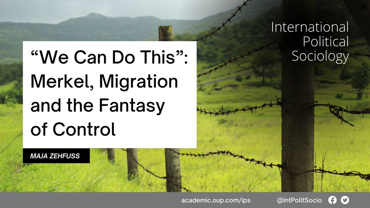 International Political Sociology (@intpolitsocio) on Twitter photo "Recognizing bordering as about control over the temporality of community alerts us to how the impossible desire to control the future racializes those seeking refuge."
Read more of Maja Zehfuss' article: bit.ly/IPS-Merkel-Mig… 🔗
<a href="/MajaZehfuss/">Maja Zehfuss</a> ✍
1/ "Recognizing bordering as about control over the temporality of community alerts us to how the impossible desire to control the future racializes those seeking refuge."
Read more of Maja Zehfuss' article: bit.ly/IPS-Merkel-Mig… 🔗
<a href="/MajaZehfuss/">Maja Zehfuss</a> ✍
1/