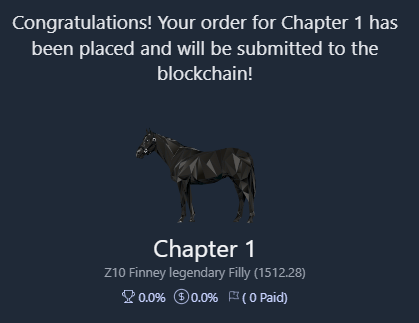 Bought Chapter 1 on Hawku! 

hawku.com/horse/324683

First purchase on <a href="/hawku_com/">hawku</a> new marketplace. So easy. So good. Congrats to all involved.

(+ no more BrokenSea)