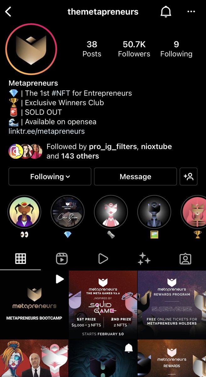 wolfofbey's tweet photo. Wait… I remember some people were so sure we deleted Metapreneurs IG last week 👀 where are they now? 

IG is back - more to come. https://t.co/CM8pghDmI8