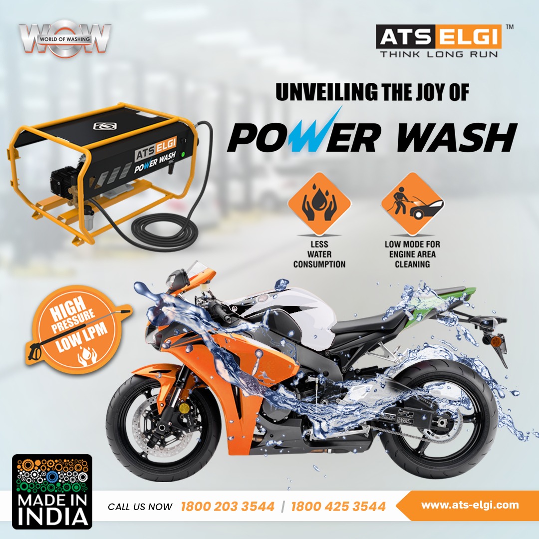 AtsElgiLtd's tweet photo. Unveiling ATS ELGI's High-Pressure Washer PowerWash. Switch to the smart way to wash your vehicles. A revolutionary system designed to wash vehicles with high pressure and less water.
#worldofwashing #highpressurewasher #effortless #atselgi #washingsolutions #WOW #washer https://t.co/6CkUJBqYbT