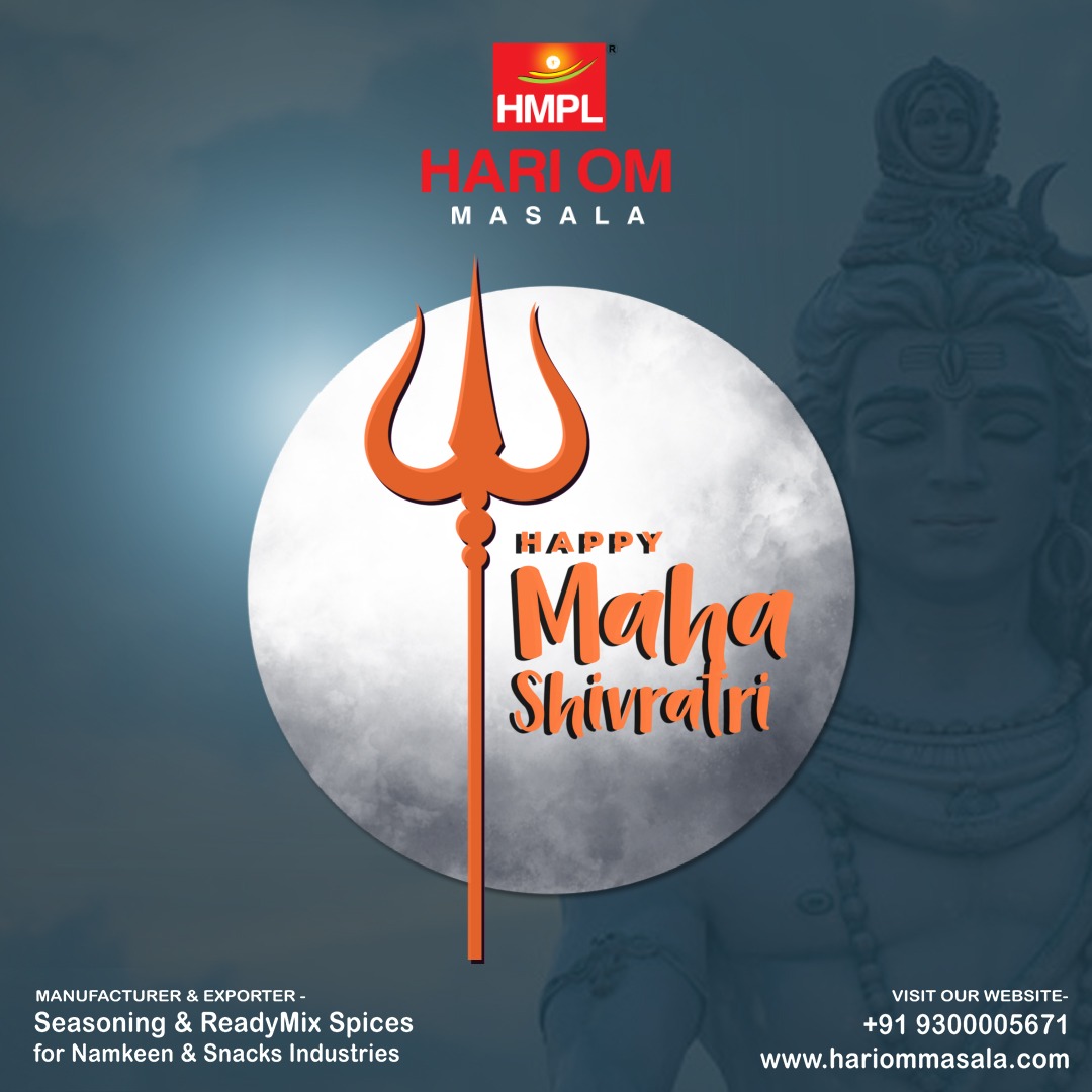 hariommasala's tweet photo. अकाल मृत्यु वो मरे जो काम करे चांडाल का, काल उसका क्या करे जो भक्त हो महाकाल का।महाशिवरात्रि की शुभकामनाएं।

#Hmpl #seasoning #namkeenmasala #tomatoseasoning #creamonion #MasalaManufacturer #ChipsMasala #fryumsmasala #roastedmasala #Roasted #RedChiliPowder #hariommasala #food https://t.co/ZyRSrWSC3v